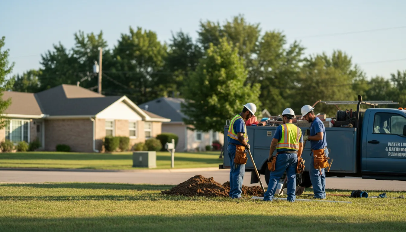 Residential water line and bathroom plumbing service in Keiser, AR